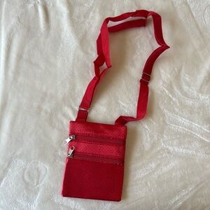 Red black polka dot color Crossbody bag